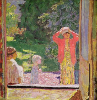窓の前、1918 作： Pierre Bonnard