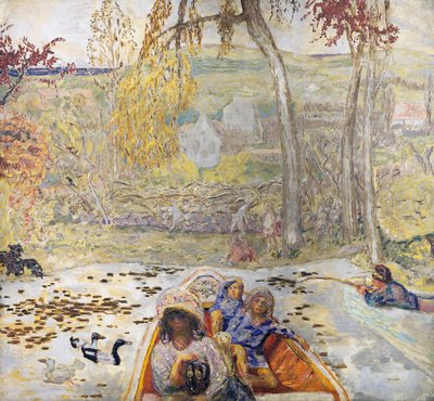 ボートで 作： Pierre Bonnard