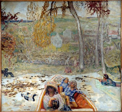 ボートで 作： Pierre Bonnard