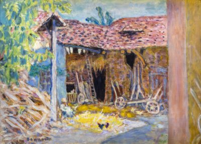 農場または納屋の中庭 作： Pierre Bonnard