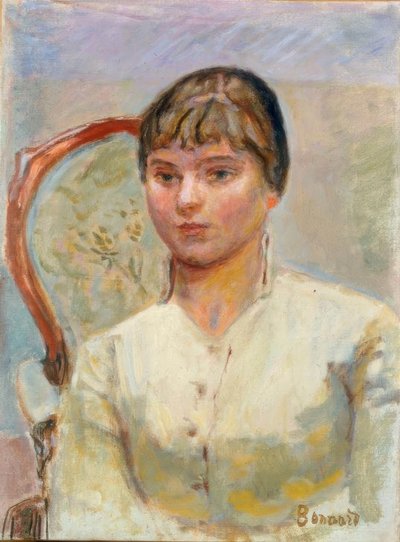 肘掛け椅子のジェンネ女性 作： Pierre Bonnard