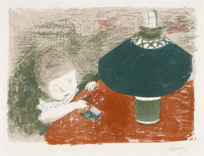 ランプの子 作： Pierre Bonnard