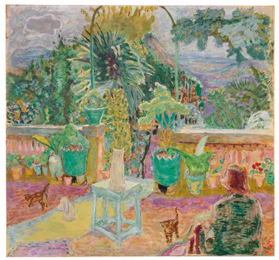 テラスまたはグラースのテラス 作： Pierre Bonnard