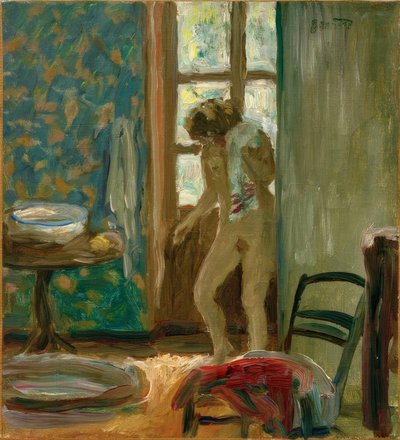 トイレ。タオルヌード 作： Pierre Bonnard