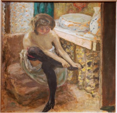 黒ストッキングの女 作： Pierre Bonnard