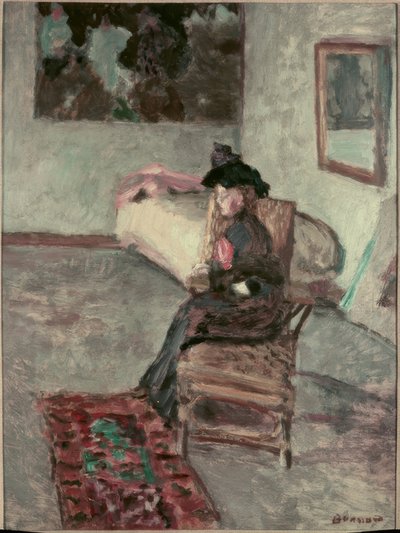 バラの女性またはインテリアの女性 作： Pierre Bonnard