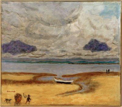 干潮時のビーチ（アルカションでの干潮） 作： Pierre Bonnard