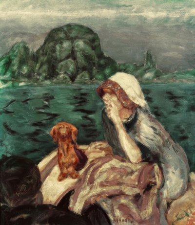 ヴァーノンへの船旅。ボナード夫人 作： Pierre Bonnard