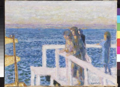 カンヌでのランディングステージ 作： Pierre Bonnard