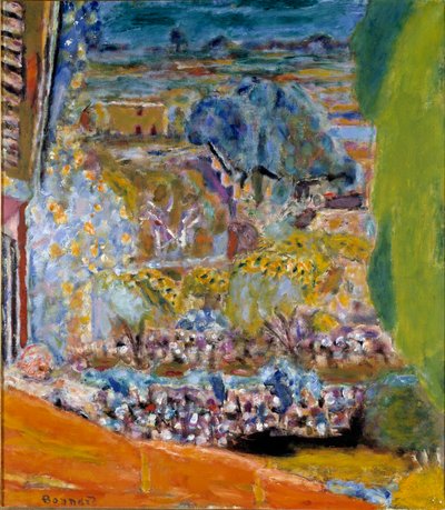 赤い屋根のキャネットの風景 作： Pierre Bonnard