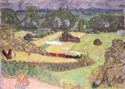 貨物列車のある風景、1909年 作： Pierre Bonnard