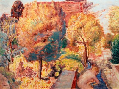 入浴者のいる風景 作： Pierre Bonnard