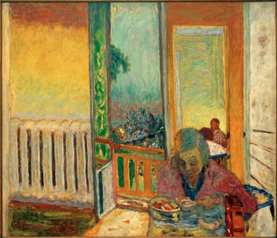 ラジエーターでの朝食 作： Pierre Bonnard