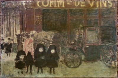 タクシーまたはワイン貿易または学校を去る 作： Pierre Bonnard