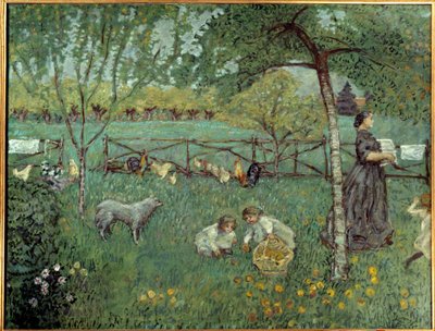 Le grand jardin ピエール・ボナール（1867-1947）の絵画 1894 Sun.1,68x2,2 m パリ オルセー美術館（Musee d