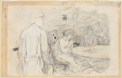 許可者（彼の家族の負傷者）（w - c＆紙に鉛筆） 作： Pierre Bonnard