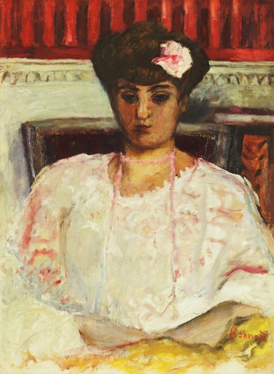 ピンクブラウスのミッション;ピンクコサージュへの使命 作： Pierre Bonnard