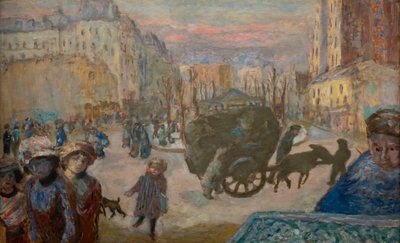 朝のパリ 作： Pierre Bonnard