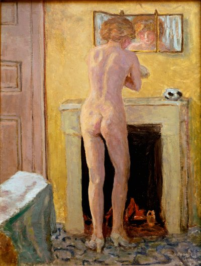 トイレに立つ裸 ピエール・ボナール（1867-1947）の絵画 1919年 サントロペ、アンノシアード美術館（Musee de l