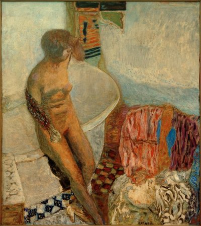 浴槽で裸（浴槽外） 作： Pierre Bonnard