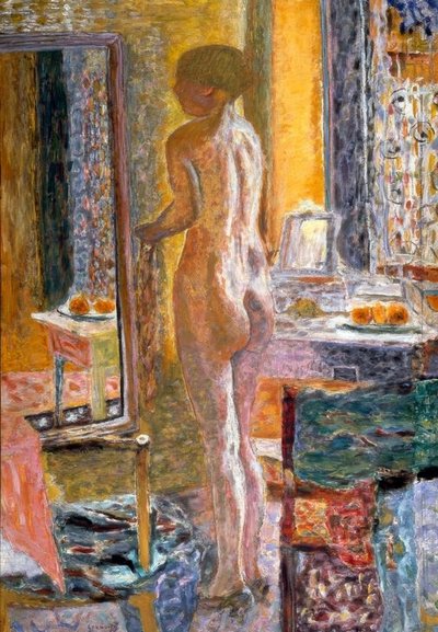 鏡の中の裸（La Toilette） 作： Pierre Bonnard