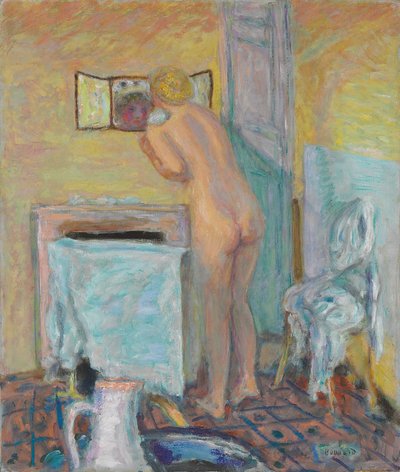鏡または入浴者の前のヌード; Nu devant la glace ou Baigneuse 作： Pierre Bonnard