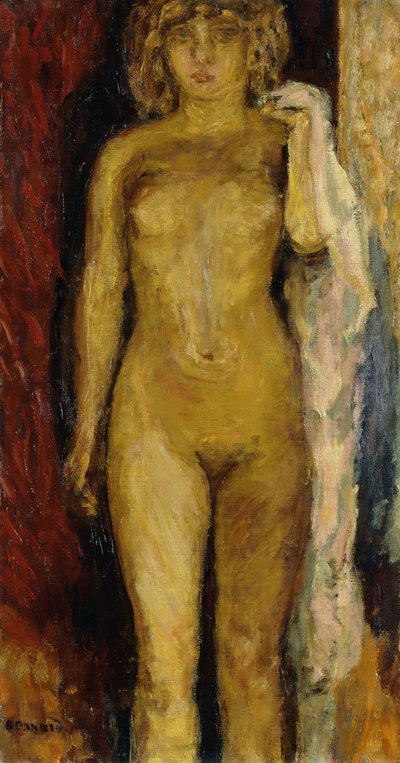 ランプに照らされたヌード 作： Pierre Bonnard