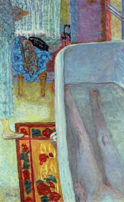 お風呂でヌード、1925 作： Pierre Bonnard