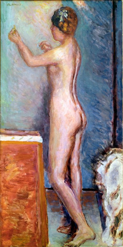 青色背景の裸体画 ピエール・ボナール（1867-1947） 1915年 ソロトゥルン シルバン・コッハー・コレクション 作： Pierre Bonnard