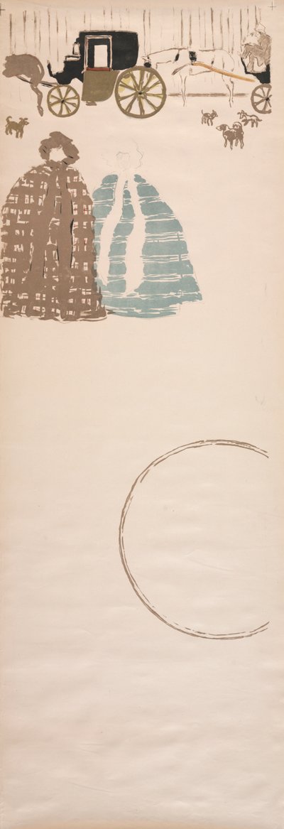 ナースメイドプロムナード、馬車のフリーズ、1895年。 作： Pierre Bonnard