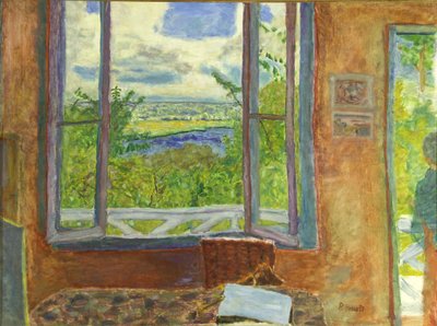 セーヌヴァーノンに向けてウィンドウを開くc。 1911年。 作： Pierre Bonnard