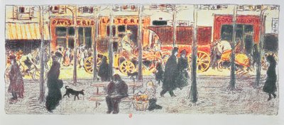 パリの大通り、1896年 作： Pierre Bonnard