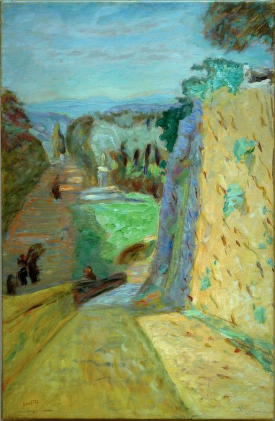風景、ルカンネの路地 作： Pierre Bonnard