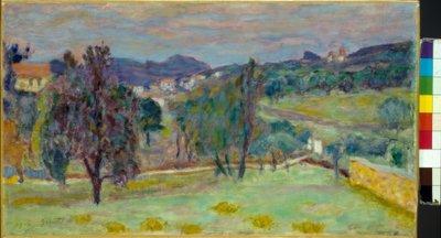 夕方には紫色の風景 作： Pierre Bonnard