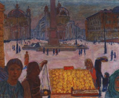 ポポロ広場、ローマ 作： Pierre Bonnard