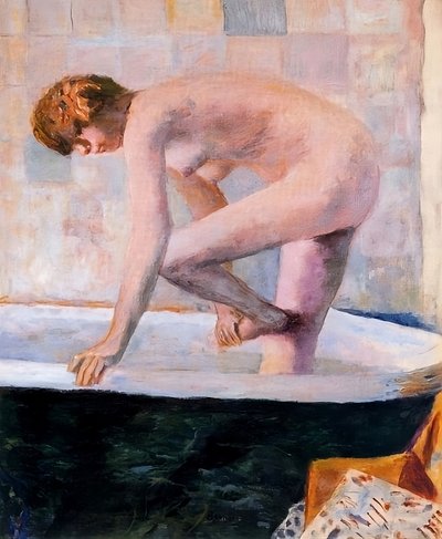 浴槽のピンクのヌード、c.1924 作： Pierre Bonnard