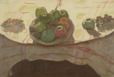 テーブルの上のリンゴの皿 1910-12年頃 （油彩・キャンバス 作： Pierre Bonnard