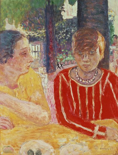 マダムレインナタンソンとマルトボナールの肖像、1928 作： Pierre Bonnard