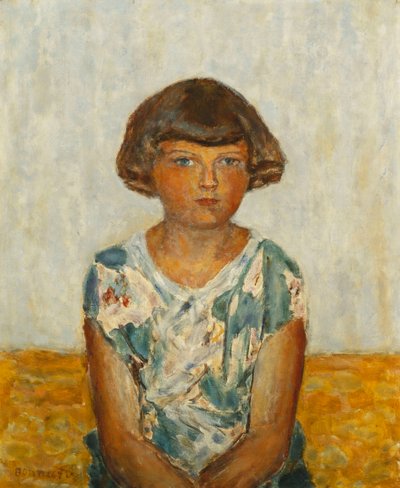 若い女の子の肖像;少女の肖像、1924年頃（キャンバスに油彩） 作： Pierre Bonnard