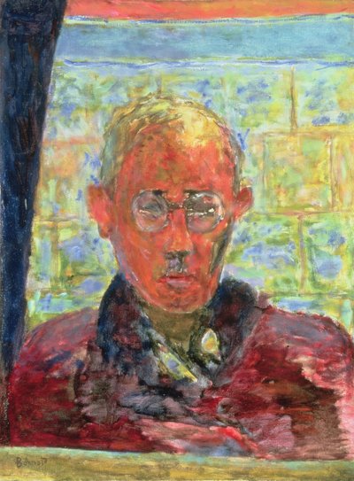 赤いドレッシングガウンの画家の肖像1943 作： Pierre Bonnard