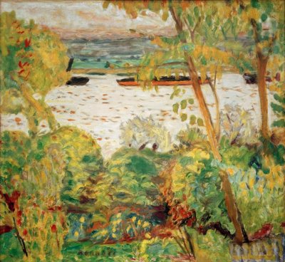 ヴァーノンのタグボート 作： Pierre Bonnard