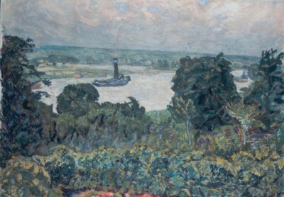 セーヌ川のタグボート 作： Pierre Bonnard