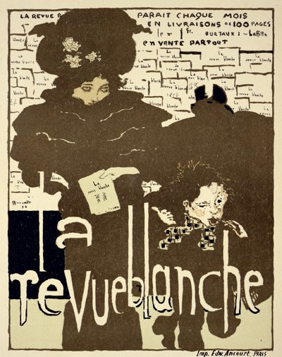 複製された「La Revue Blanche」の広告ポスター 作： Pierre Bonnard