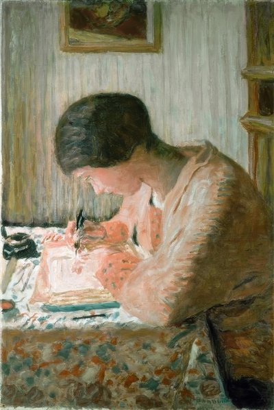 執筆女性 作： Pierre Bonnard