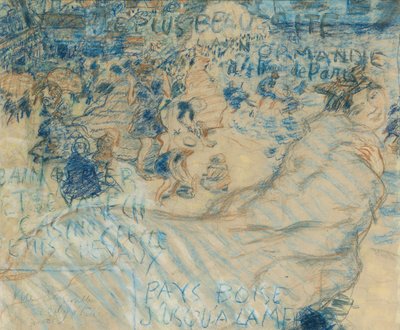ノルマンディーの海辺のリゾート、1897-98年頃（厚紙にパステル画） 作： ピエール・ボナール