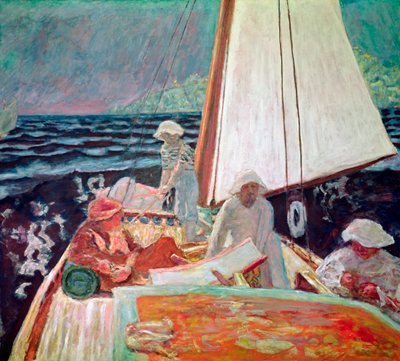 シニャックと彼の友達のセーリング、1924-25 作： Pierre Bonnard