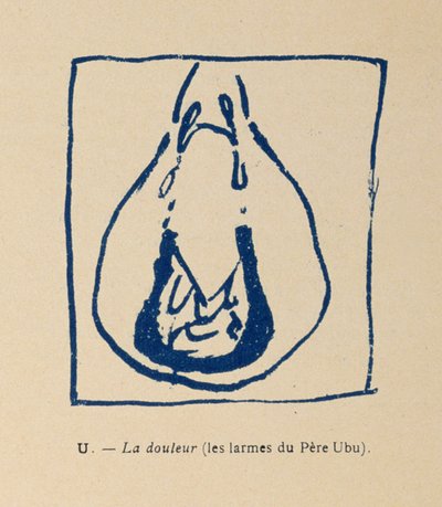 Sorrow - ペール・ユビュの涙、「ペール・ユビュのアルファベット」より 作： Pierre Bonnard