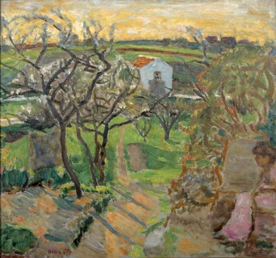1909年の春の日没。 作： Pierre Bonnard