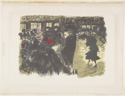 夜の広場 作： Pierre Bonnard