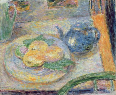 ティーポットのある静物、1936-37 作： Pierre Bonnard